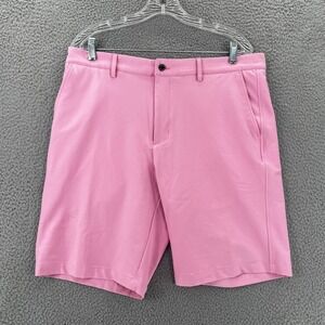 Dunning Men's Golf Shorts Size 35 Pink 10" Inseam Soft Stretch READ